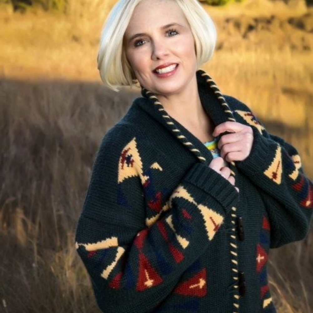 Vintage 80s Regatta Sport sweater jacket western print size medium